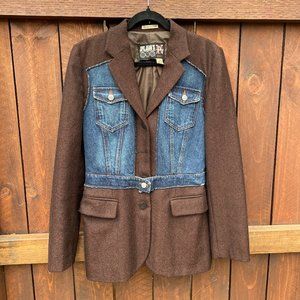 Vintage Jean Paul Gaultier Jeans Denim and Tweed Jacket
